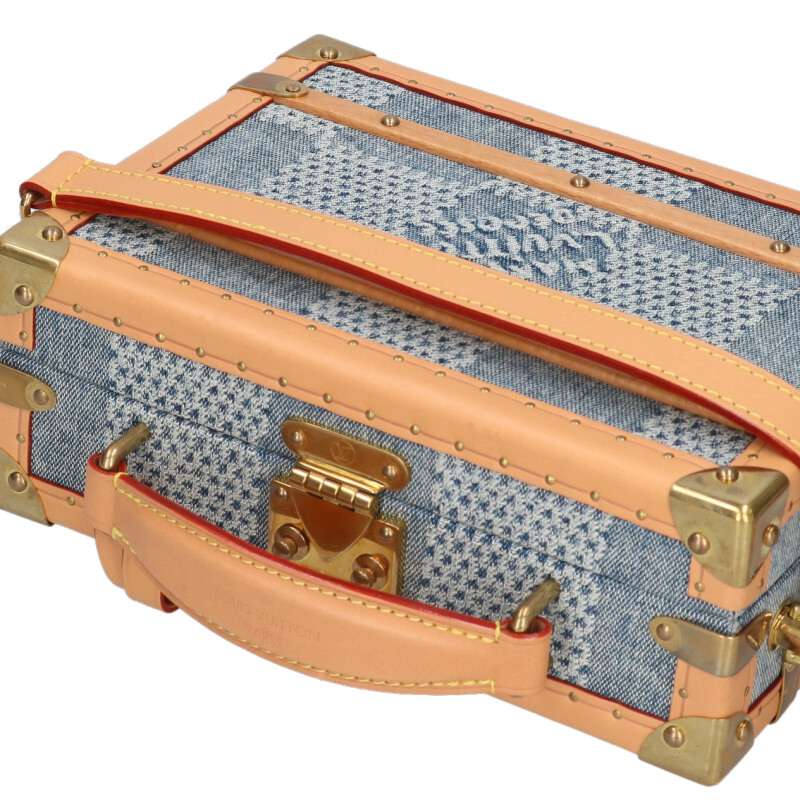 LOUISVUITTON N40626 Handle Trunk Damier Denim Bag Indigo