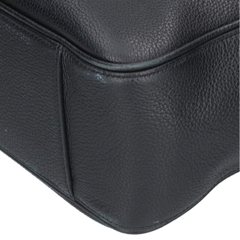 DIOR Saddle Leather 2WAY Shoulder Bag Black Size ONE SIZE
