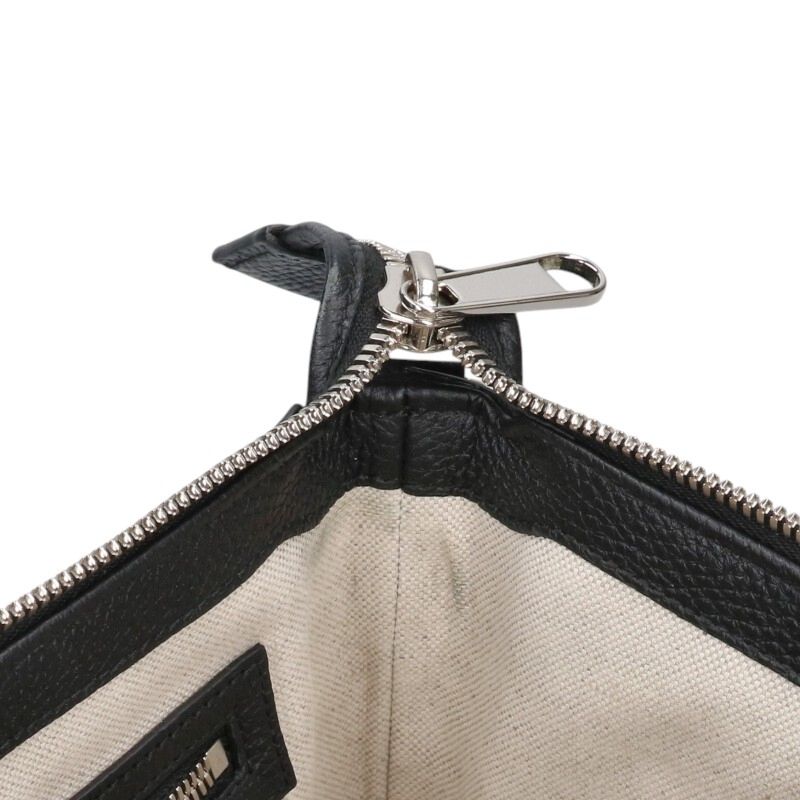 GUCCI Jumbo GG Leather Shoulder Bag Black Size ONE SIZE