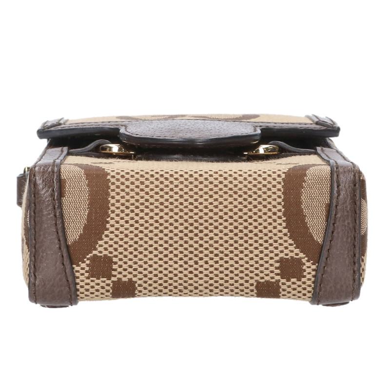 GUCCI Horsebit GG Supreme Shoulder Bag Beige Size ONE SIZE