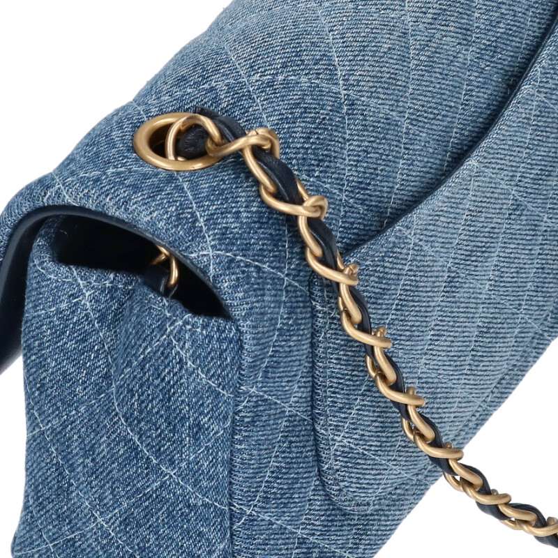 CHANEL Mini Matelasse 20 Gradient Denim Chain Bag Size 20