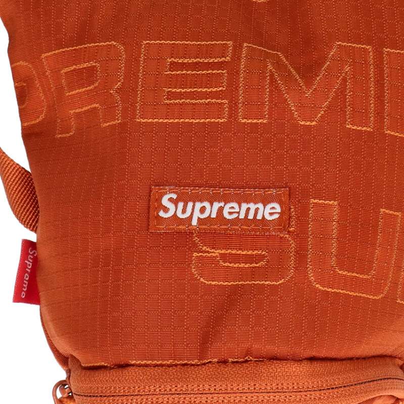 SUPREME 21AW Neck Pouch Box Logo Nylon Orange Size ONE SIZE