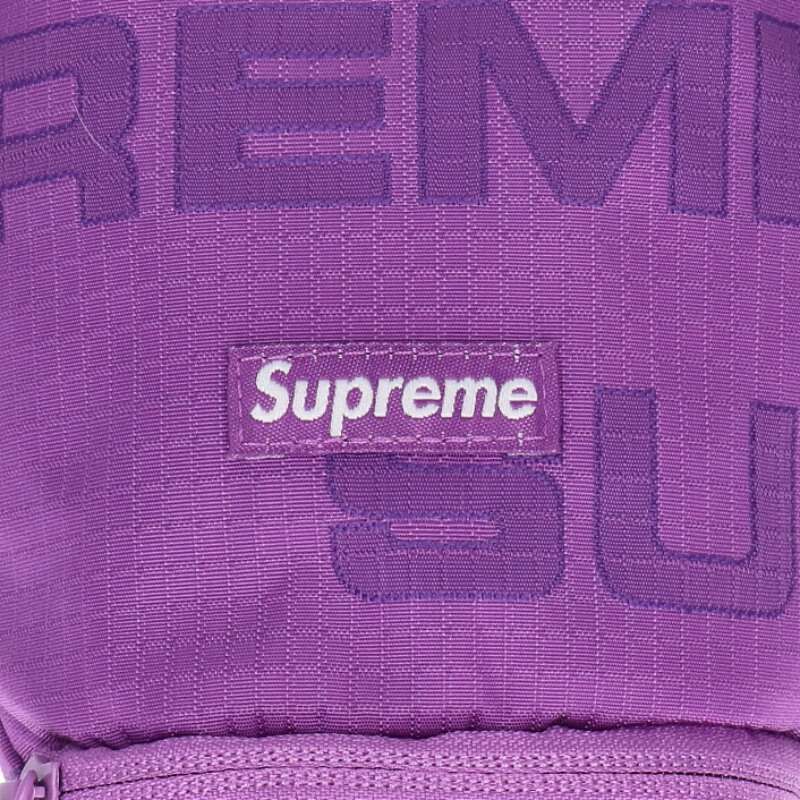 SUPREME 21AW Box Logo Nylon Neck Pouch Size ONE SIZE Purple