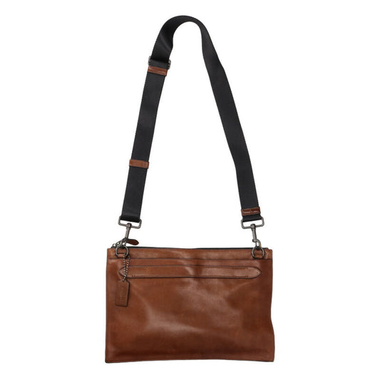 COACH Leather Shoulder Bag Brown Size ONE SIZE