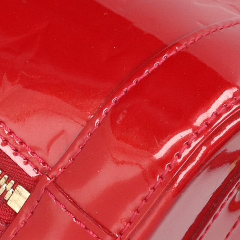 LOUISVUITTON Alma BB Monogram Vernis Bag Red Size ONE SIZE