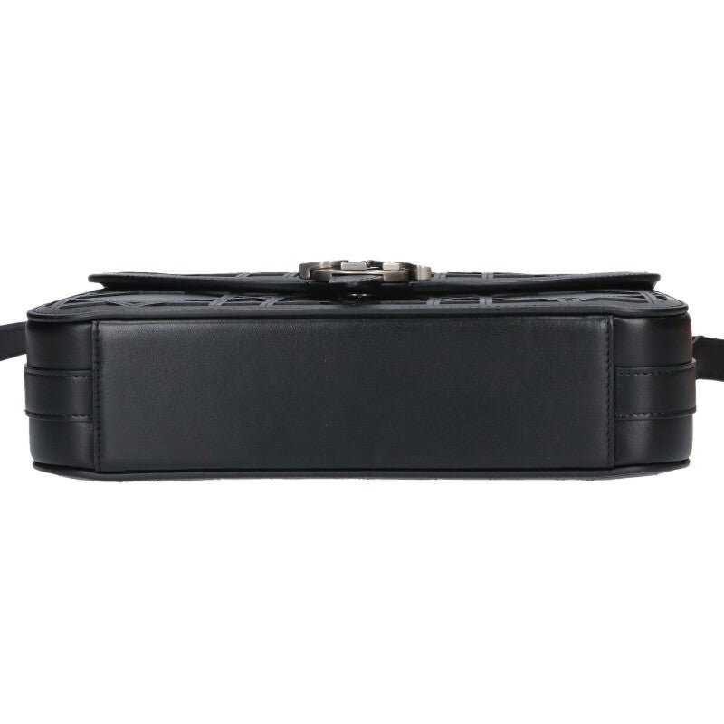 DIOR Cannage Cosmo Leather Shoulder Bag Black Size ONE SIZE