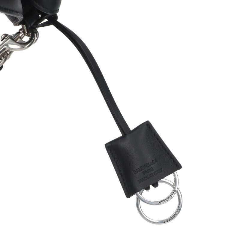 BALENCIAGA Rodeo Leather Shoulder Bag Black Size ONE SIZE