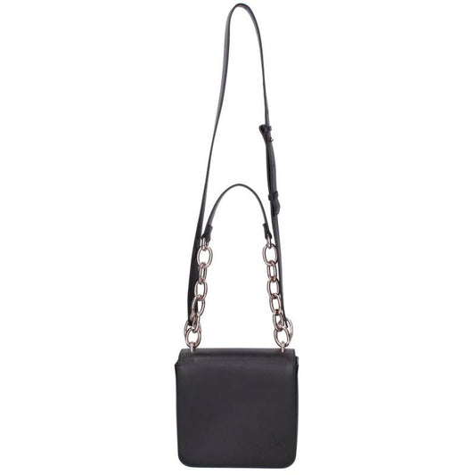 DSQUARED2 Black/Silver Keyring Leather Chain Size ONE SIZE
