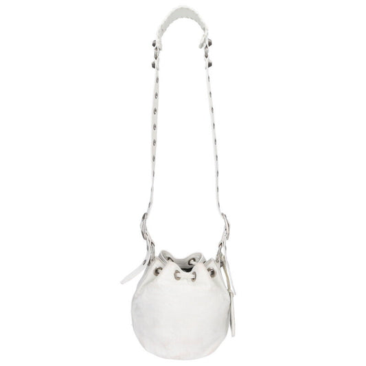 BALENCIAGA Lucagole XS Studded Bag White Size ONE SIZE