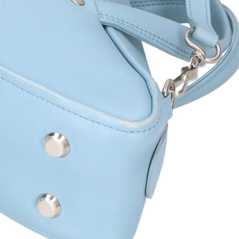 BALENCIAGA Triangle Duffle Logo Bag Blue Size ONE SIZE