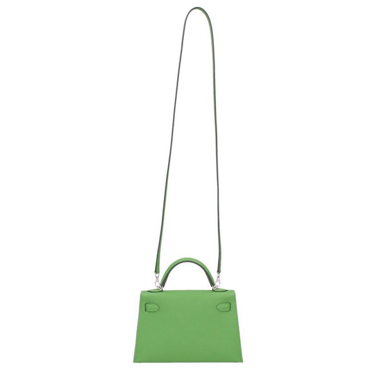 HERMES Mini Kelly 2 Epsom Vert Yucca Shoulder Bag Size 20