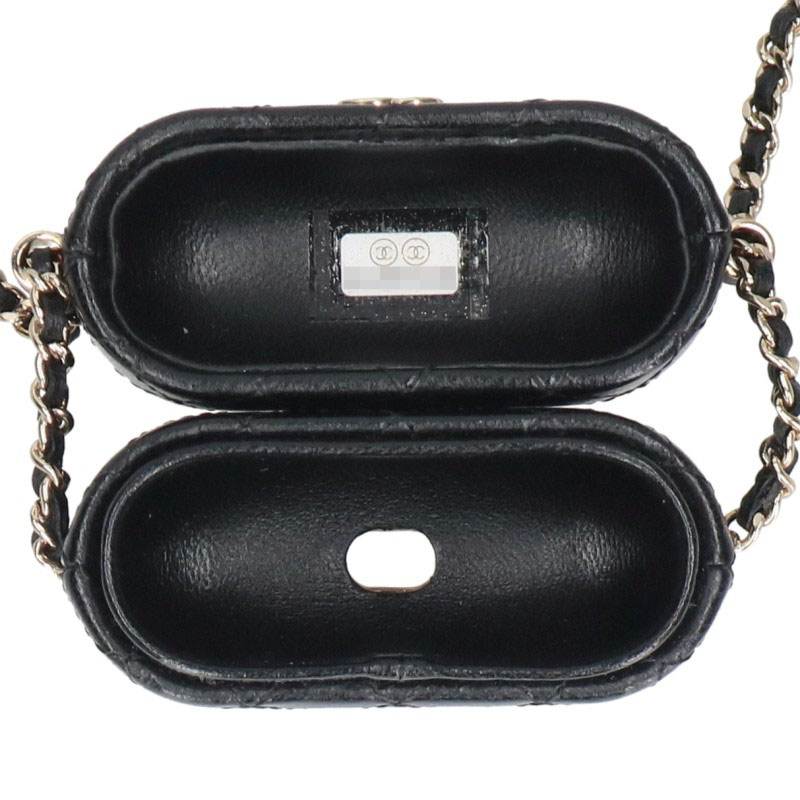 CHANEL Matelasse Coco Mark AirPods Pro Case Black/Gold