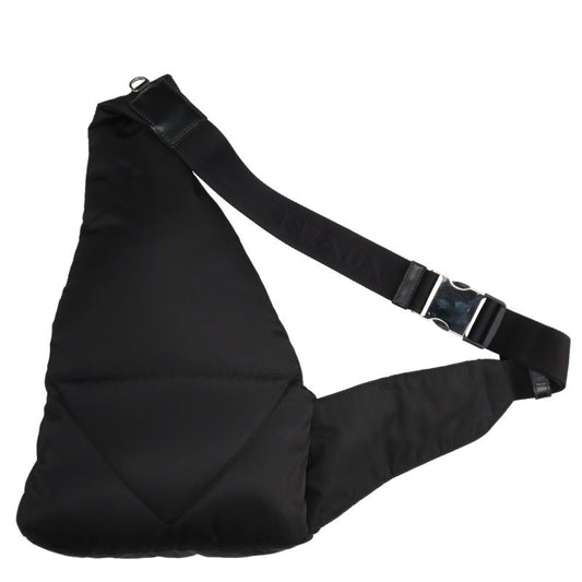 PRADA Re-Nylon Logo Plate Sling Shoulder Bag