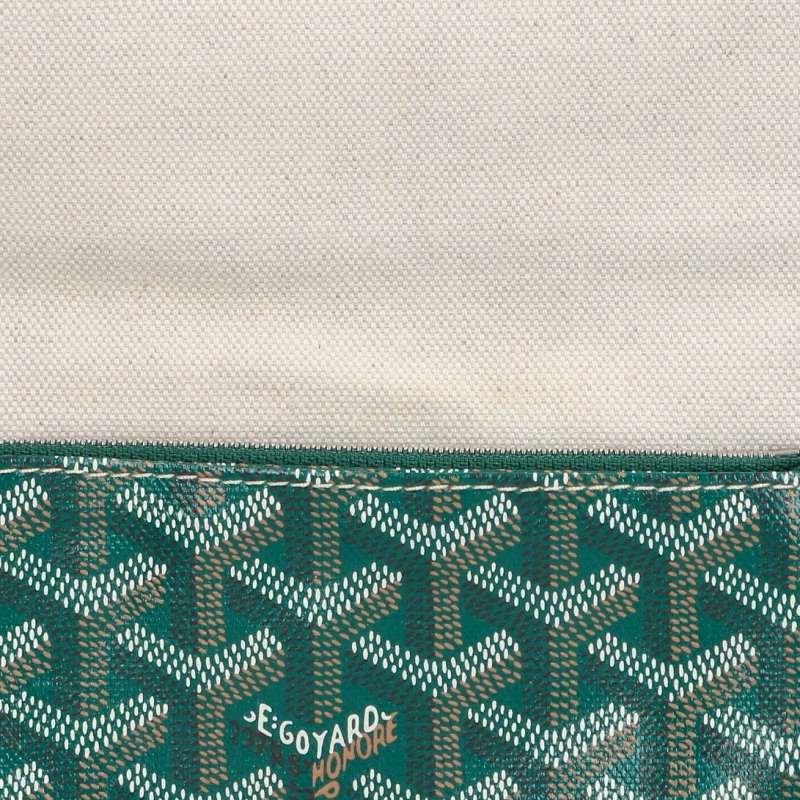 GOYARD Plumet PVC Wallet Pouch Shoulder Bag Green