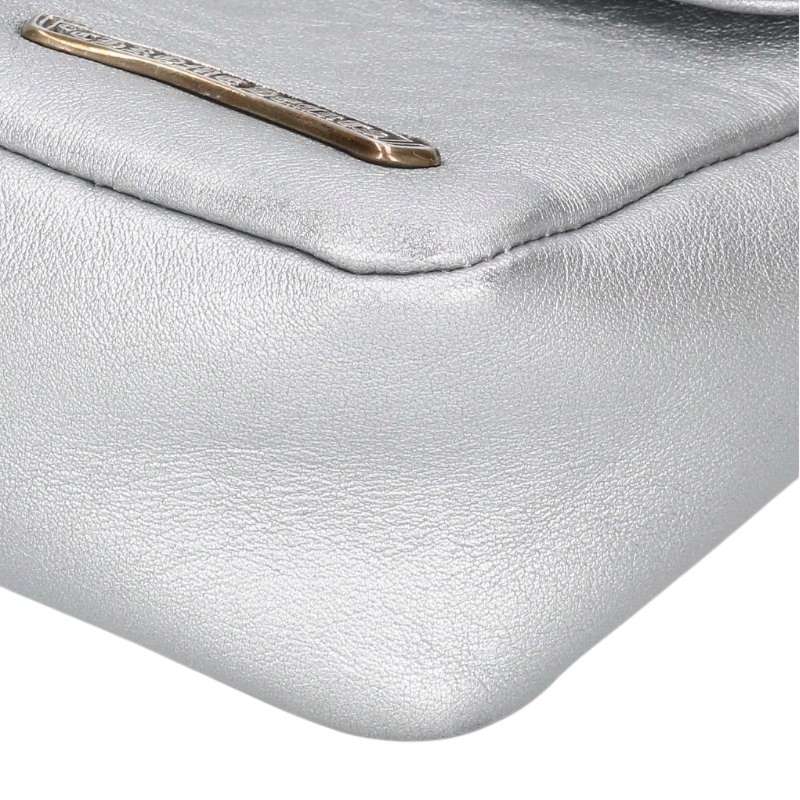 Chrome Hearts HOT POT Cross Ball Button Leather Bag Silver