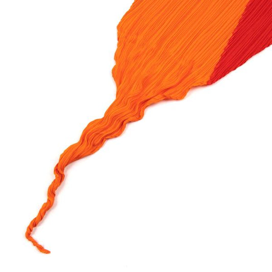 PLEATS PLEASE Bicolor Pleated Orange Red Stole