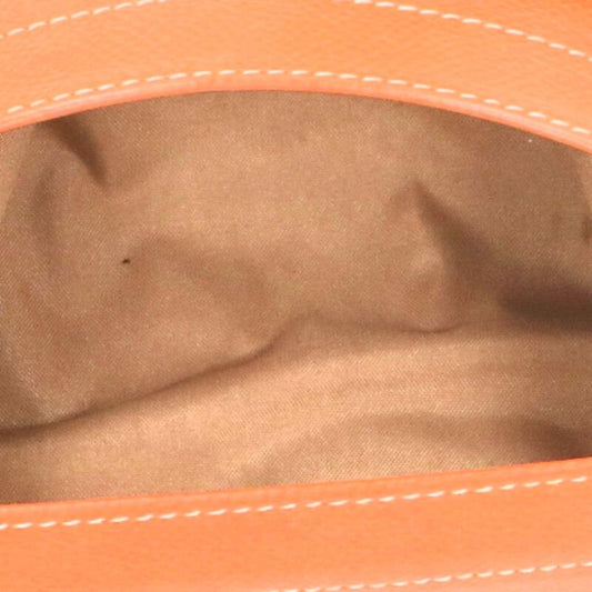 HERMES Caro PM Leather Double Snap Pouch Brown Size ONE SIZE