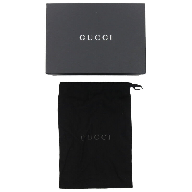 GUCCI Web Stripe Leather Medium Pouch Size ONE SIZE