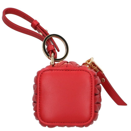 miumiu Matelassé Keyring Pouch Red Size ONE SIZE