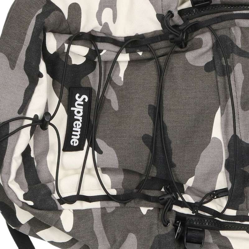 Supreme All-over camo Backpack Black x White x Gray One Size