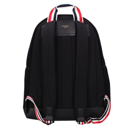 THOM BROWNE 4BAR Leather Trim Wool Backpack Size ONE SIZE
