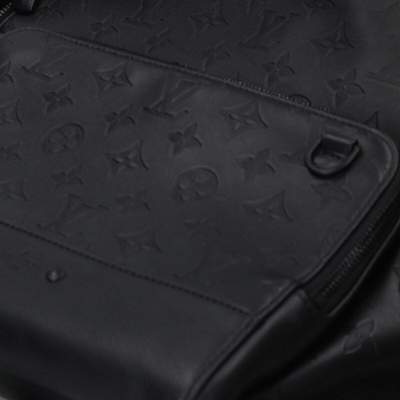 LOUISVUITTON Monogram Leather Backpack Black Size ONE SIZE