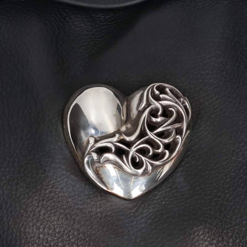 Chrome Hearts Heart Leather Backpack Multi Size ONE SIZE