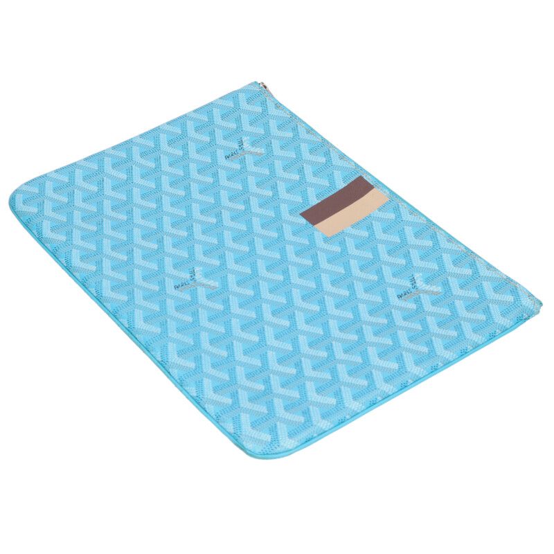 GOYARD Senat MM PVC Leather Clutch Bag Blue Size ONE SIZE