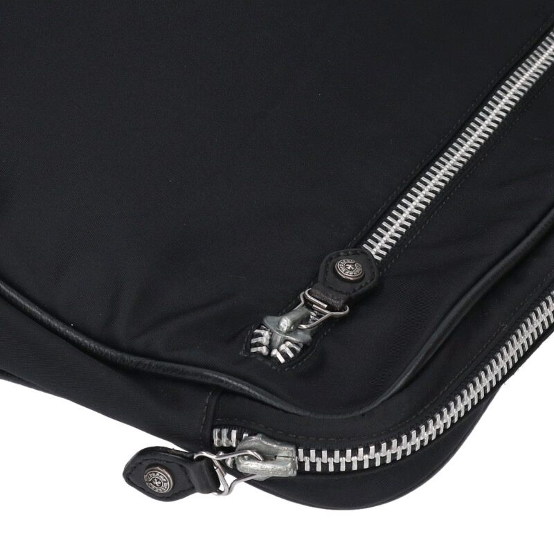 Chrome Hearts Nylon Clutch Bag Black/Silver Size ONE SIZE