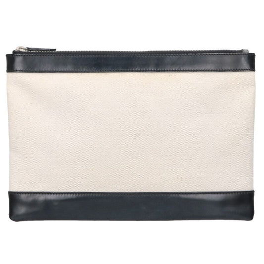 BALENCIAGA 373834 Navy Clip Canvas Leather Size ONE SIZE