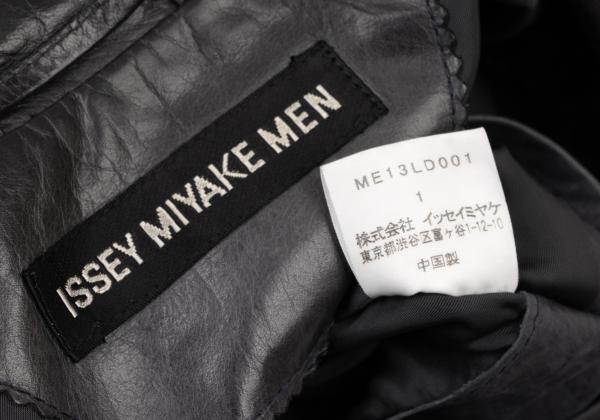 ISSEY MIYAKE MEN Cow Leather Tailored Blazer Gray Size M