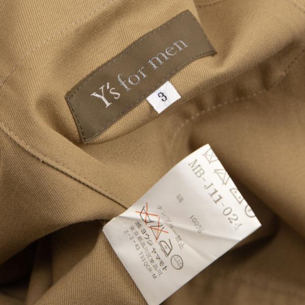 Y's for men Cotton Chino 4-Button Jacket Brown Size 3