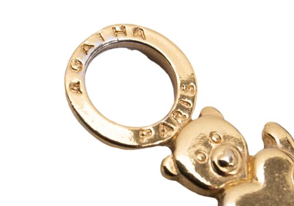 AGATHA Gold Heart Bear Charm