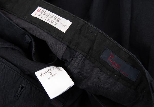 Papas Cotton Linen Tapered Pants Navy Size 46S