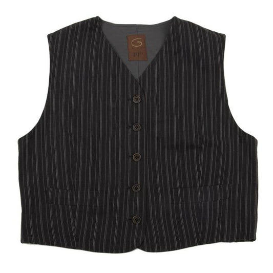 gigli Cotton Stripe Vest Gray Size 38M