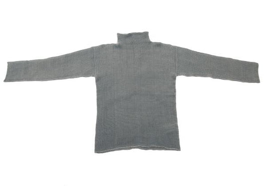ISSEY MIYAKE Green Stretch Pleated Mock Neck Top Size M