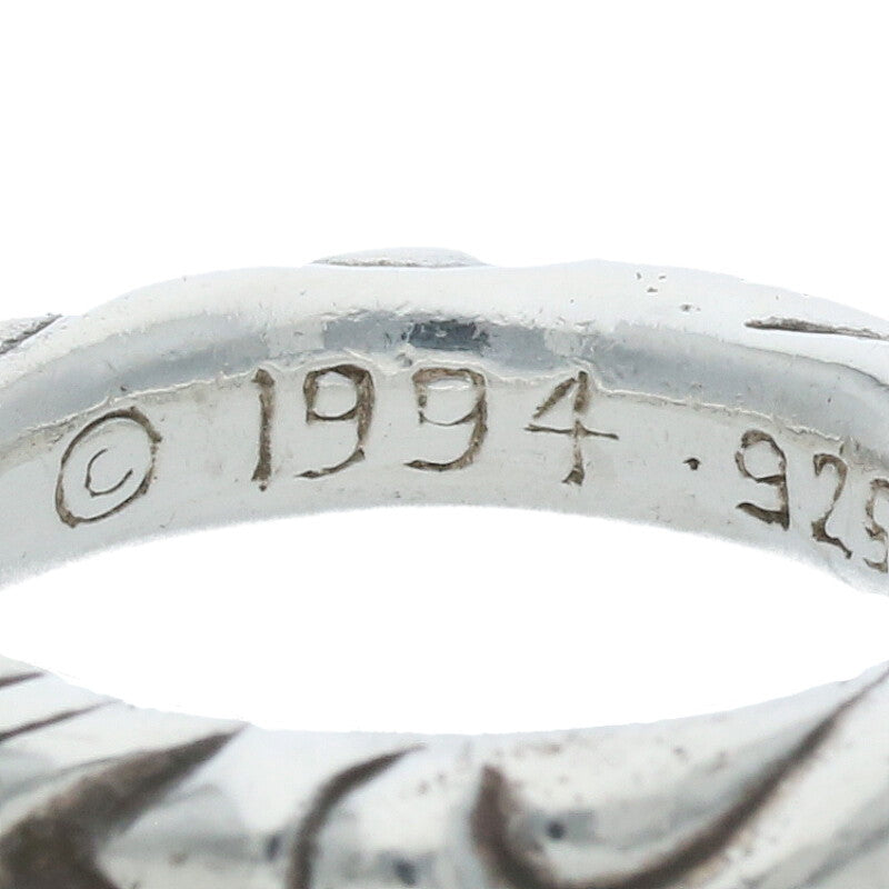 Chrome Hearts SCRL BAND Ring Silver Size 7.5 (Silver 7.32g)