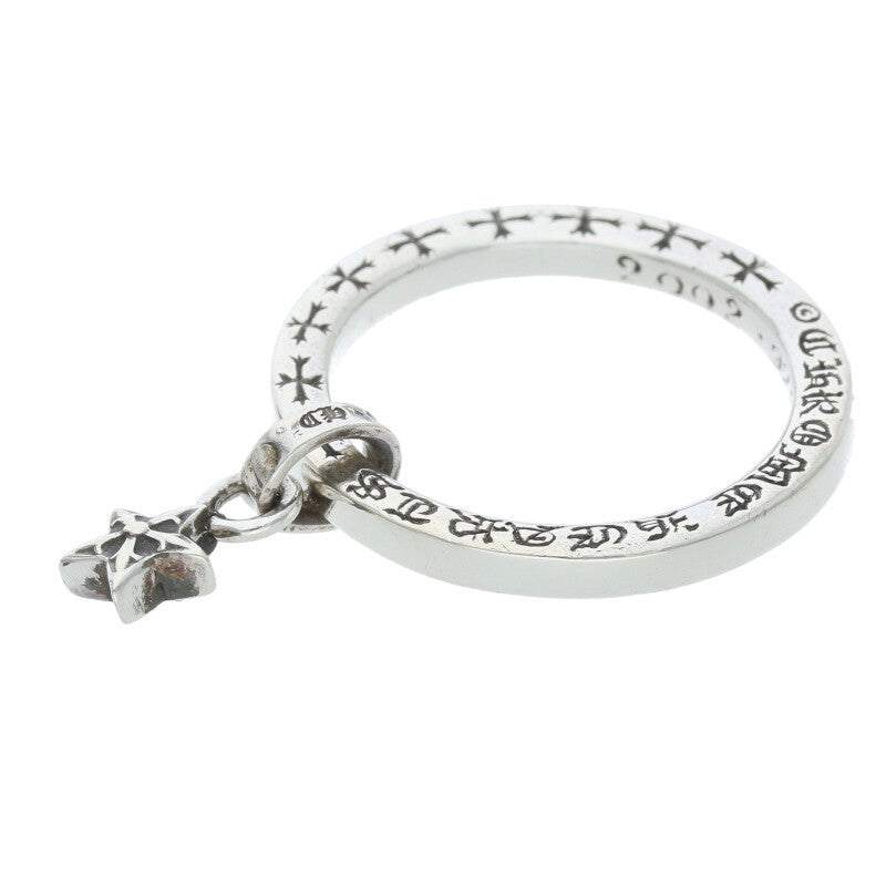 Chrome Hearts NTFL W Star Motif Silver Ring Size US 9