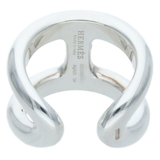 HERMES Osmose GM Sterling Silver Ring Size ONE SIZE
