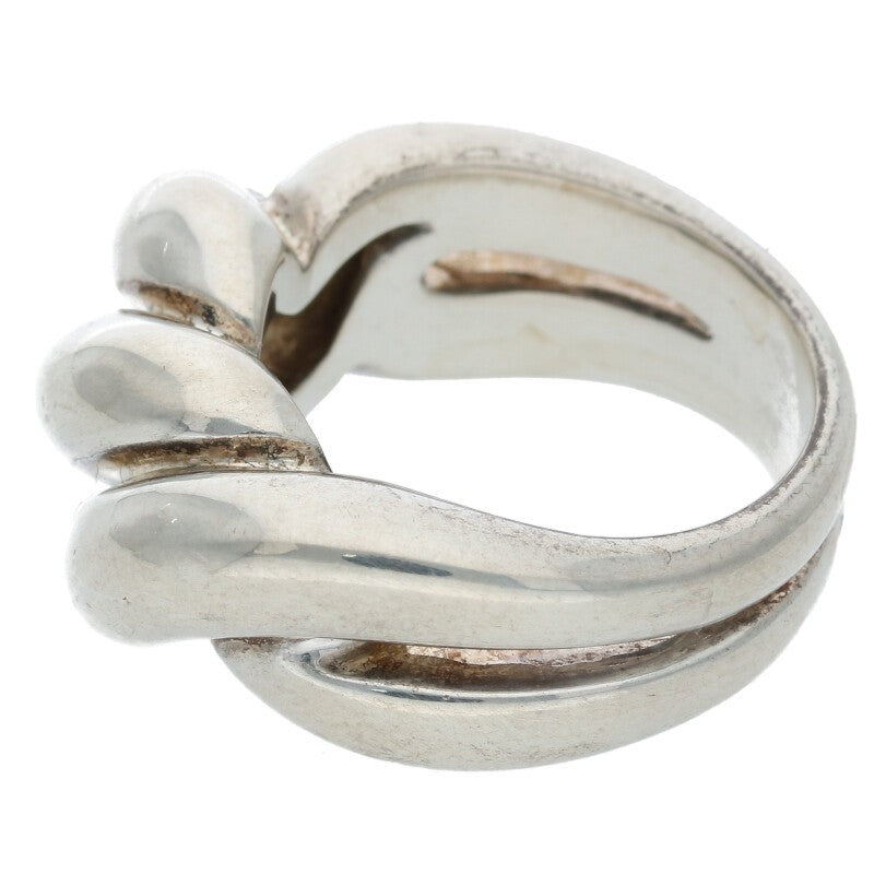 HERMES Torsade Sterling Silver Ring Size ONE SIZE