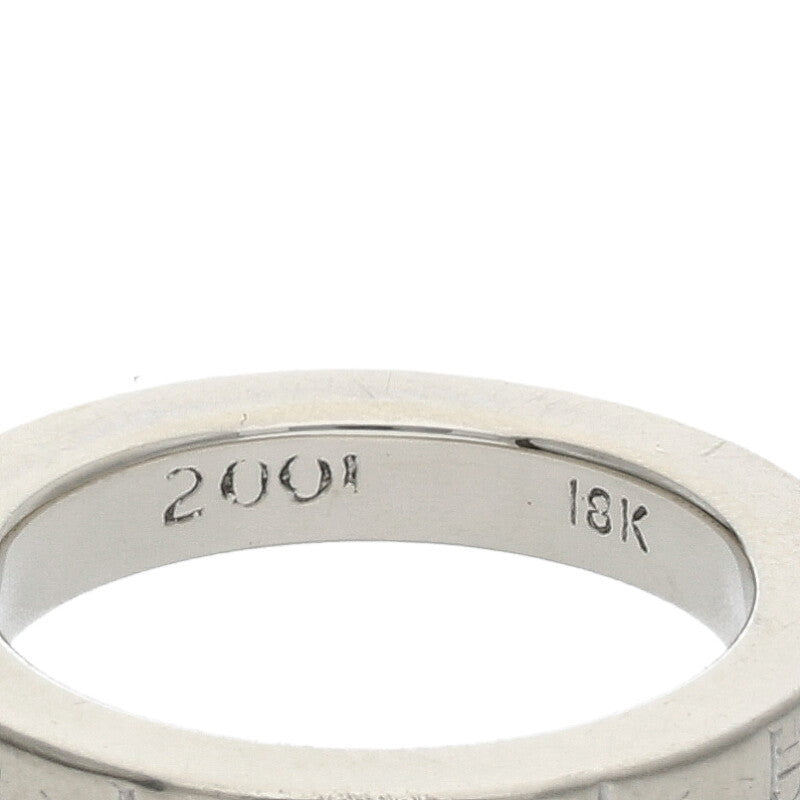 Chrome Hearts 18K 3mm Spacer White Gold Ring Size US 6