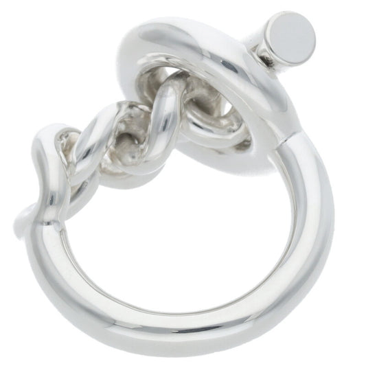 HERMES Croisette Sterling Silver Ring Size ONE SIZE