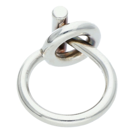 HERMES Echappee Silver Ring Size ONE SIZE