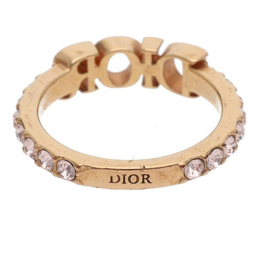 DIOR CD Logo Rhinestone Ring Multi Size ONE SIZE