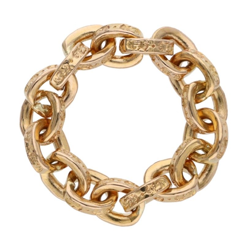 Chrome Hearts 22K Paper Chain Gold Ring Size US 5