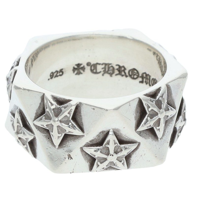 Chrome Hearts PENTAGON STAR 925 Silver Ring Size JP 18.5