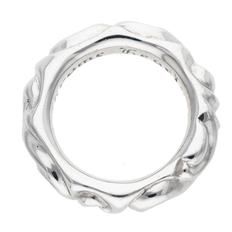 Chrome Hearts SCRL BAND 18K White Gold Ring Size JP 14