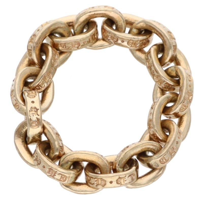 Chrome Hearts Paper Chain Gold Ring Yellow Size US 5.5