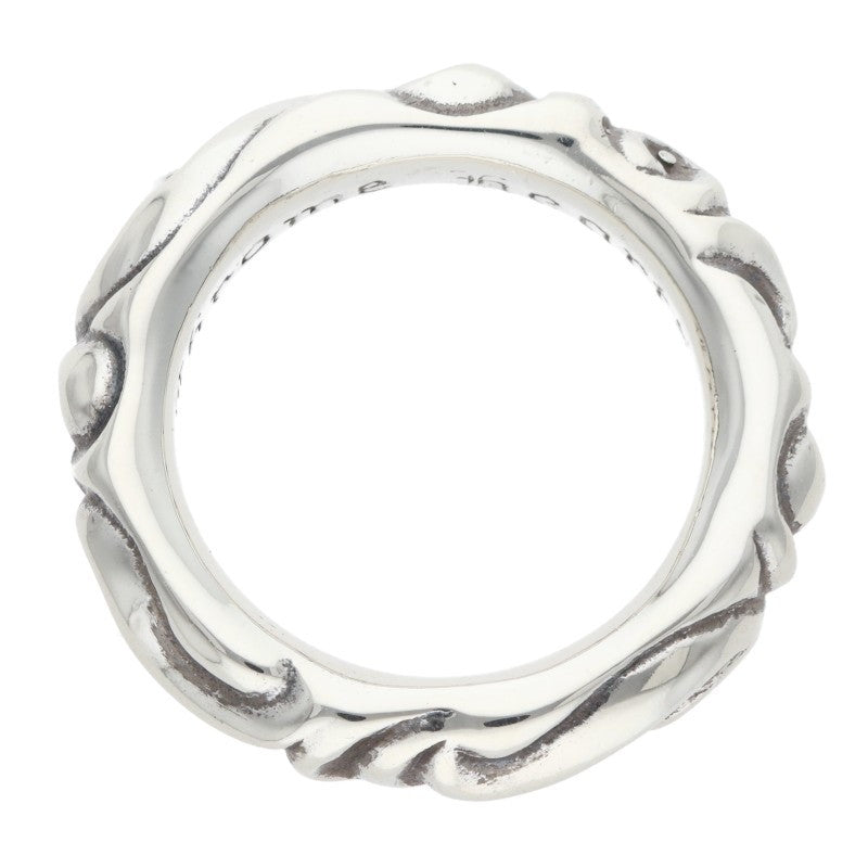 Chrome Hearts SCRL BAND Sterling Silver Ring (Silver 9.13g)