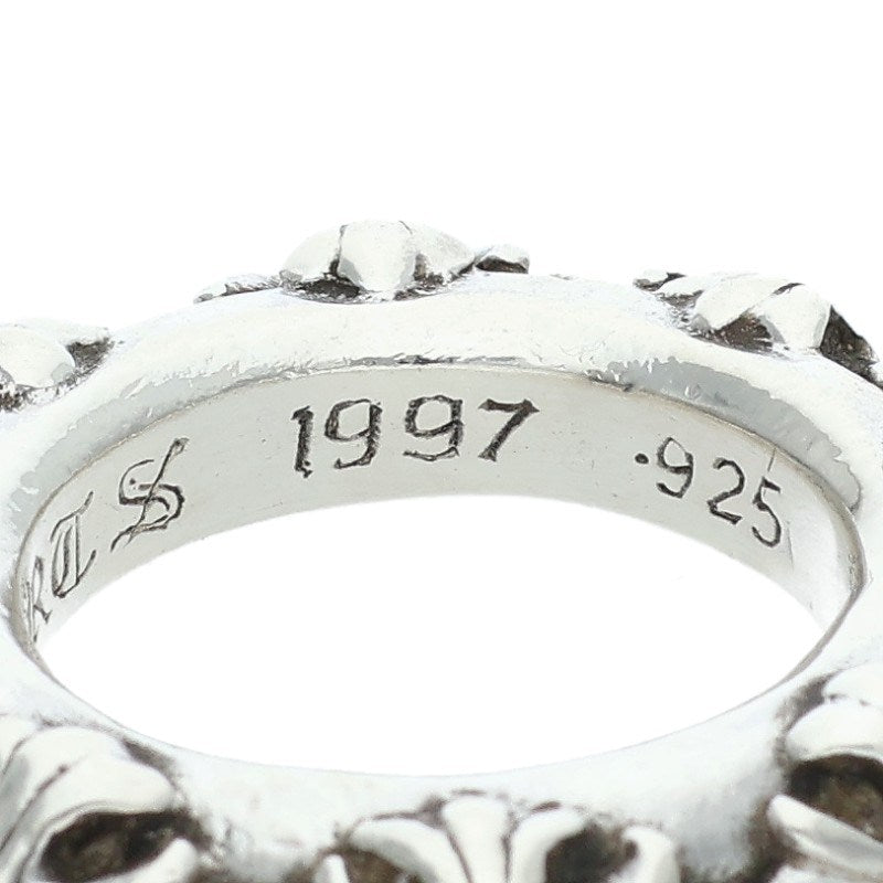 Chrome Hearts CROSS BAND 925 Silver Ring Size US 5